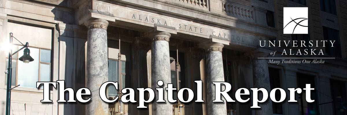 Capitol report banner - text and UA logo